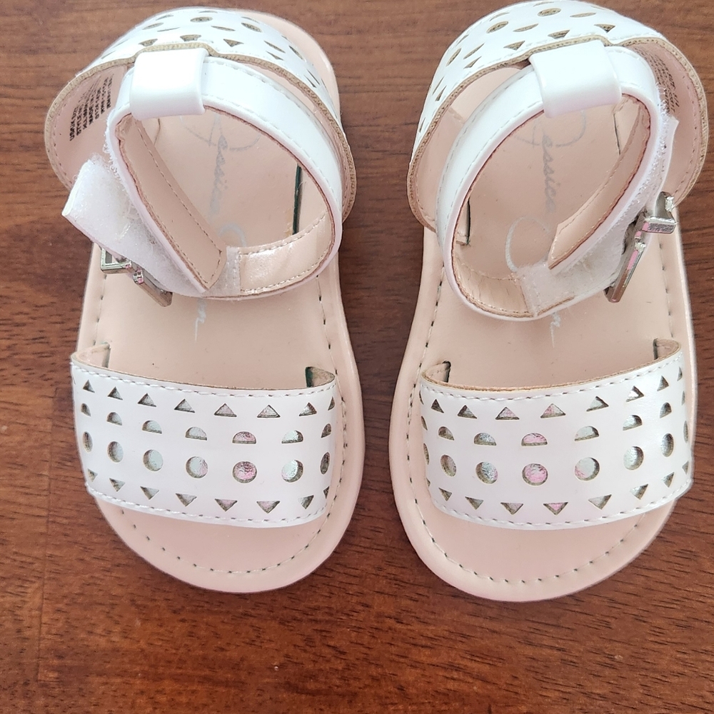 Jessica Simpson White toddler sandals